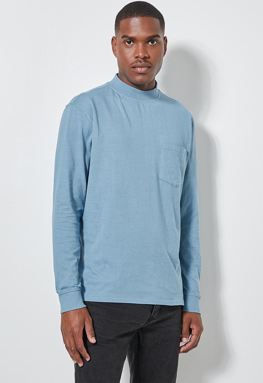 Superbalist - High neck pocket tee - blue