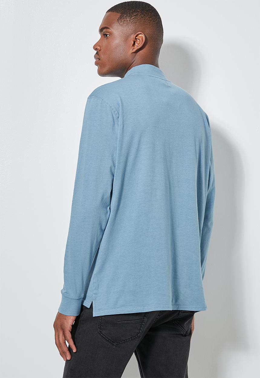 Superbalist - High neck pocket tee - blue