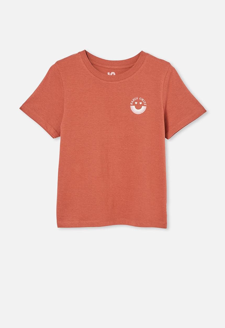 Free by Cotton On - Girls classic short sleeve tee - chutney
