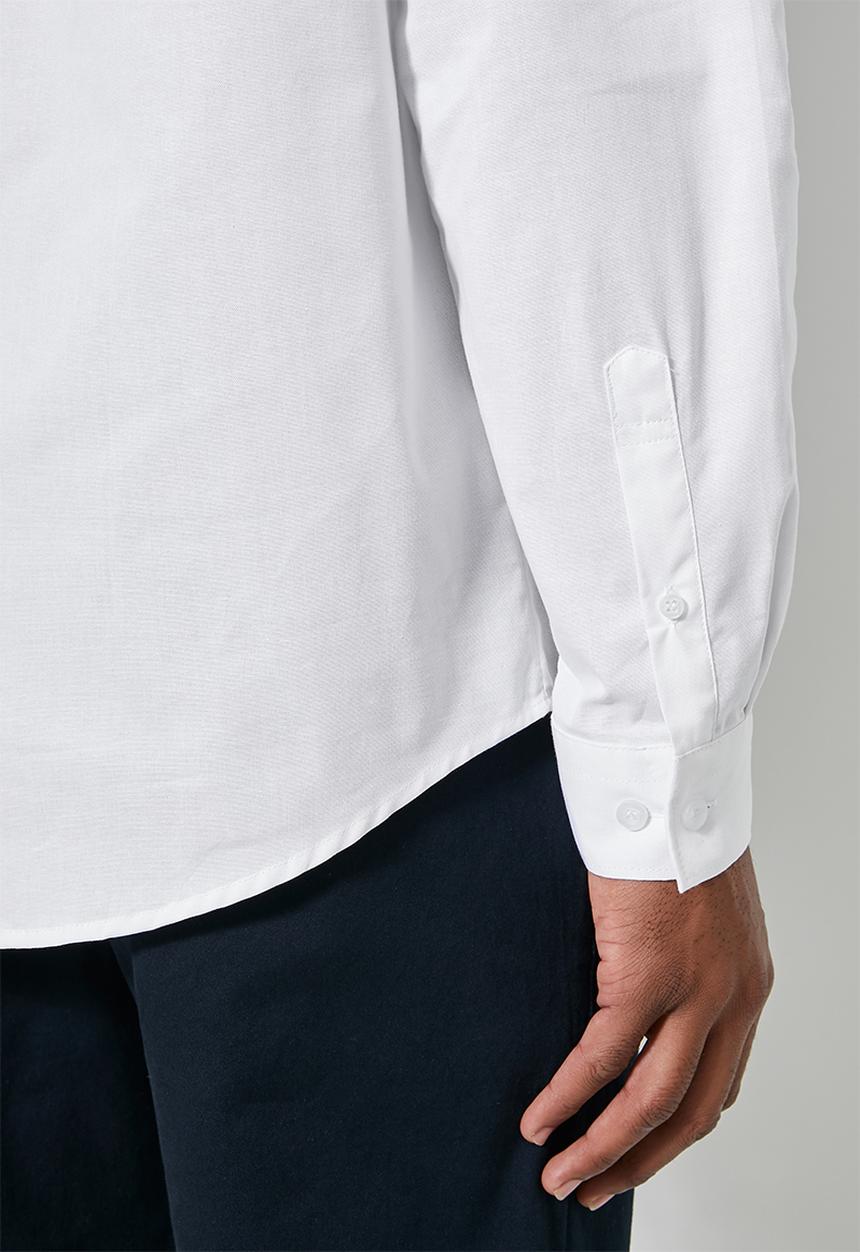 Superbalist - Lee regular fit mandarin oxford shirt - white