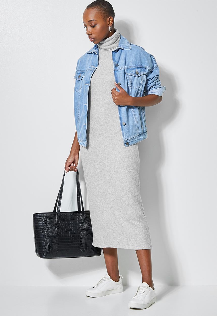 Superbalist - Dolman sleeve soft touch dress - grey