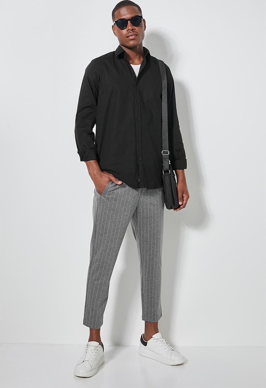 Superbalist - Barber regular fit oxford shirt - black