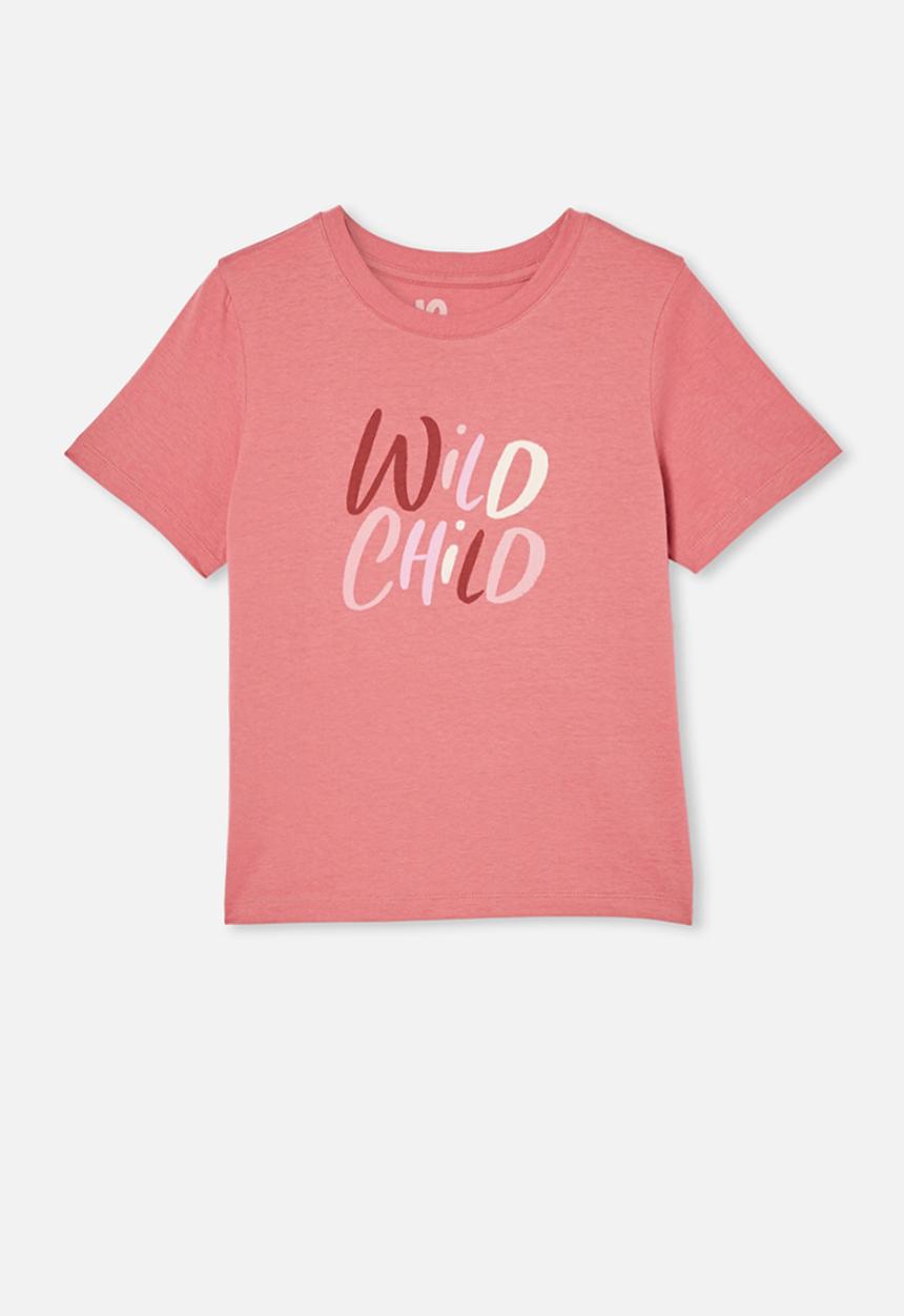 Free by Cotton On - Girls classic short sleeve tee - very berry