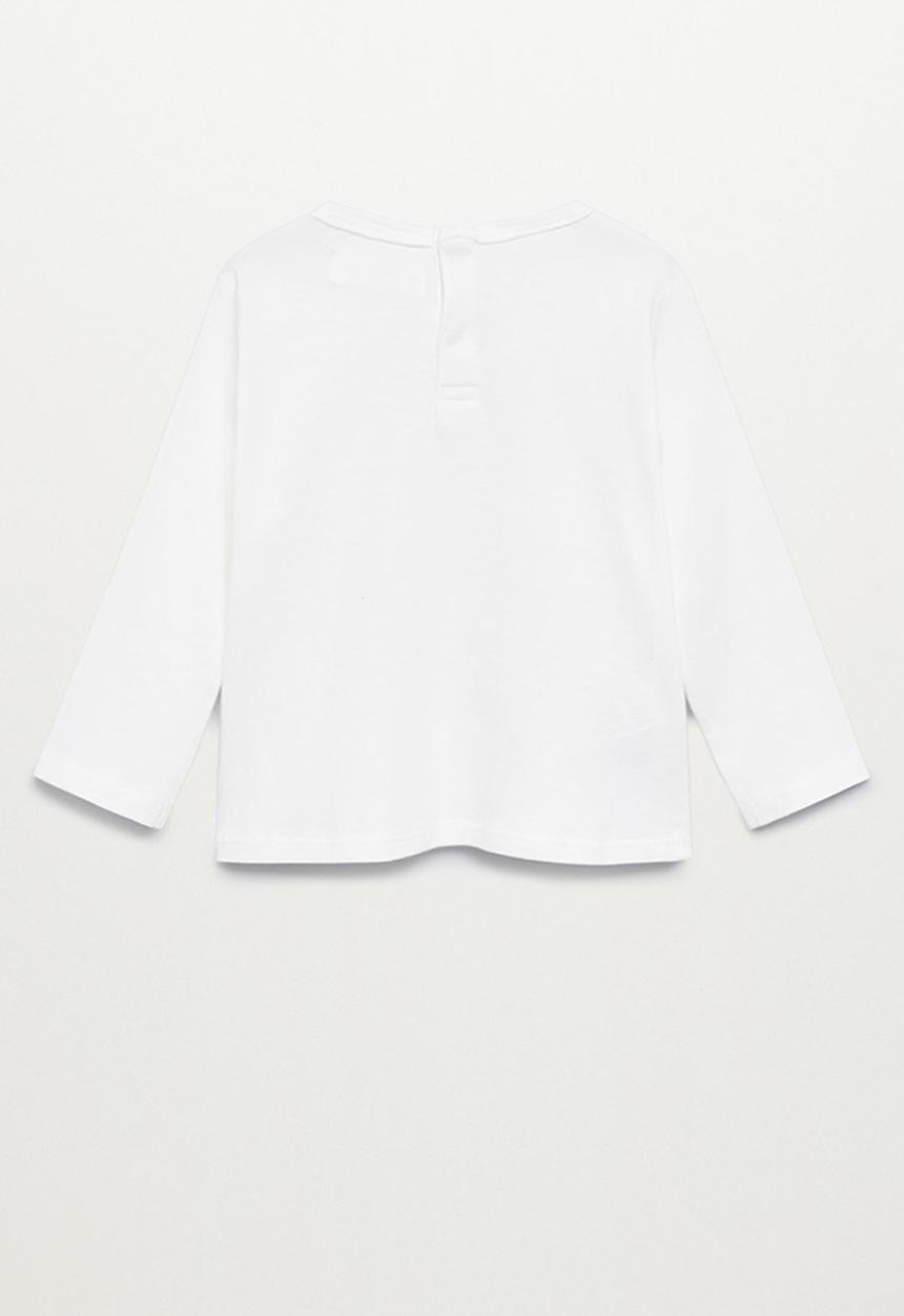 MANGO - Bear long sleeve tee - natural