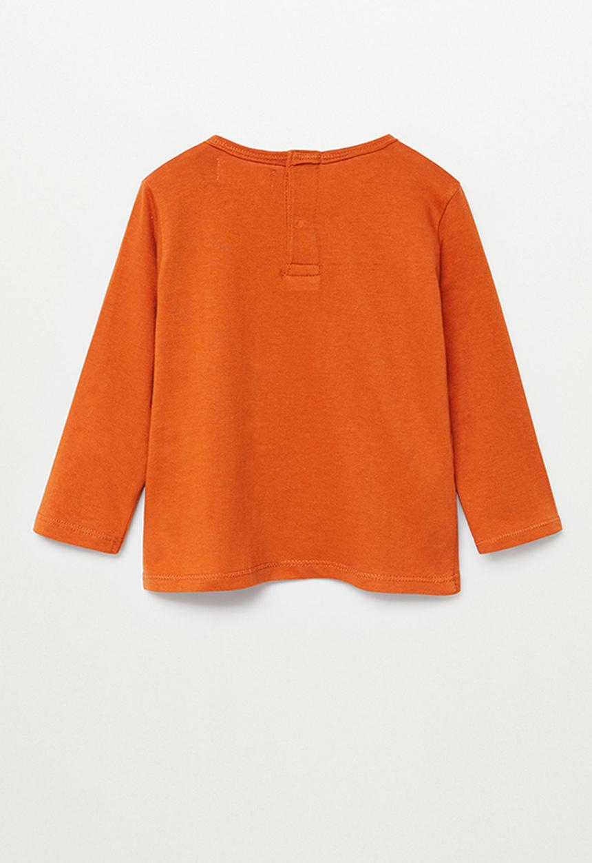 MANGO - Bear long sleeve tee - orange