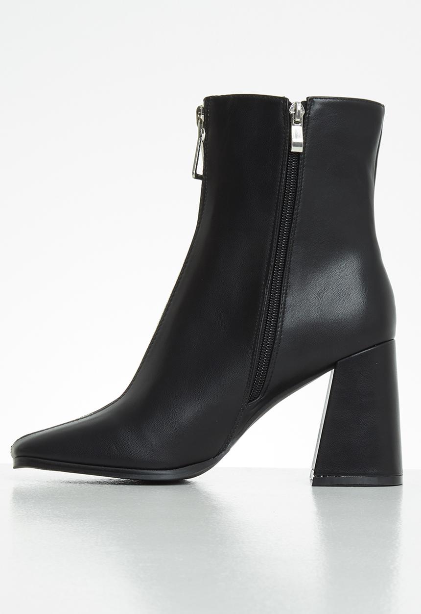 Z_Code_Z - Aylen front zip ankle boot - black