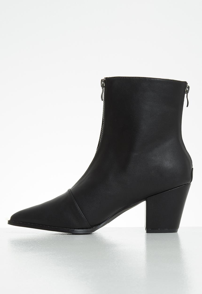 Z_Code_Z - Hua front zip ankle boot - black