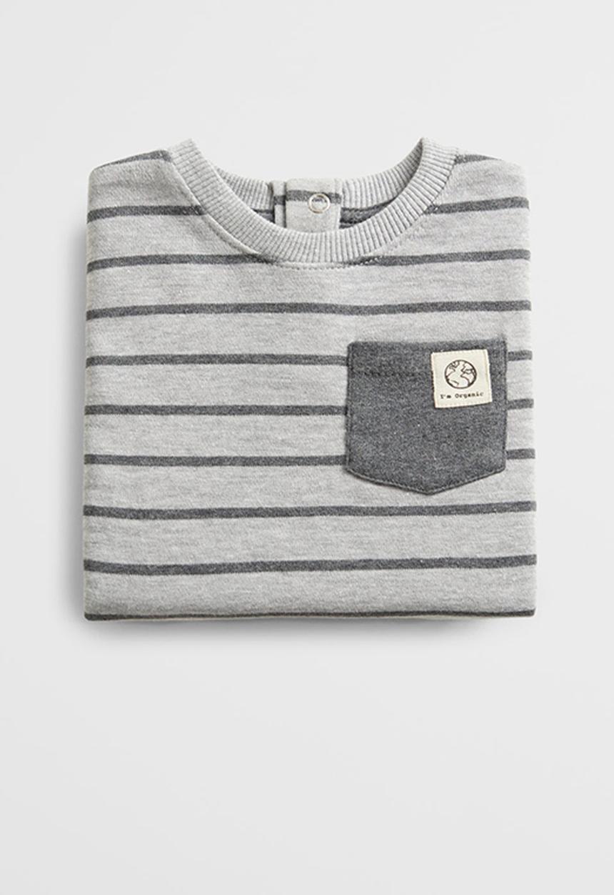 MANGO - Stripes sweatshirt - grey