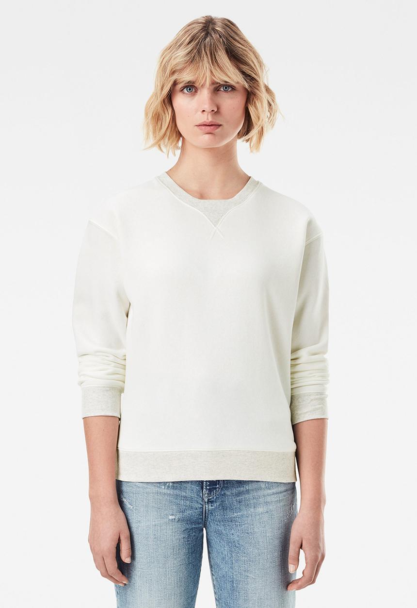 G-STAR - Premium core r sw wmn long sleeve -milk