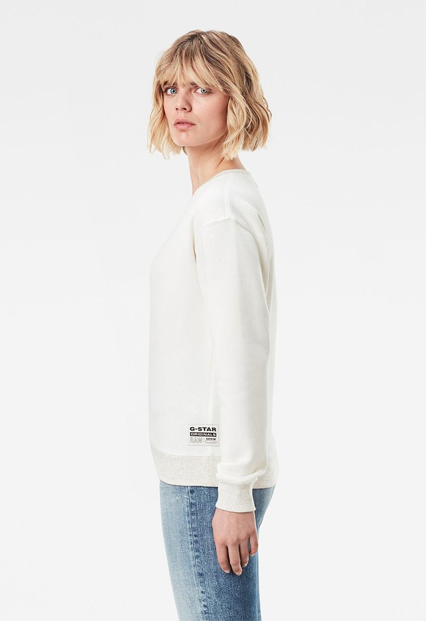 G-STAR - Premium core r sw wmn long sleeve -milk