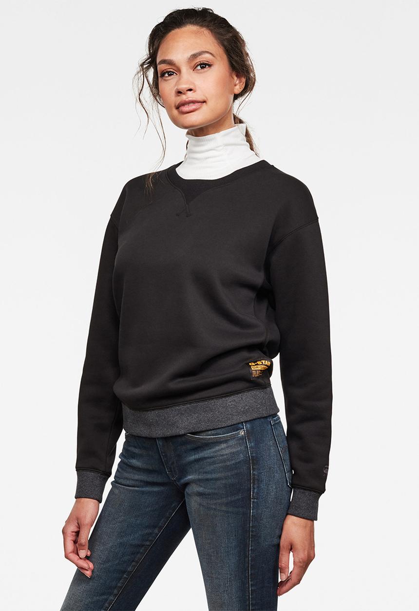 G-STAR - Premium core r sweater long sleeve - black