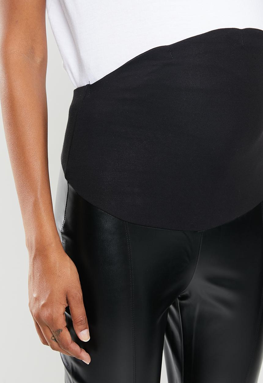 Missguided - Maternity pu legging - black