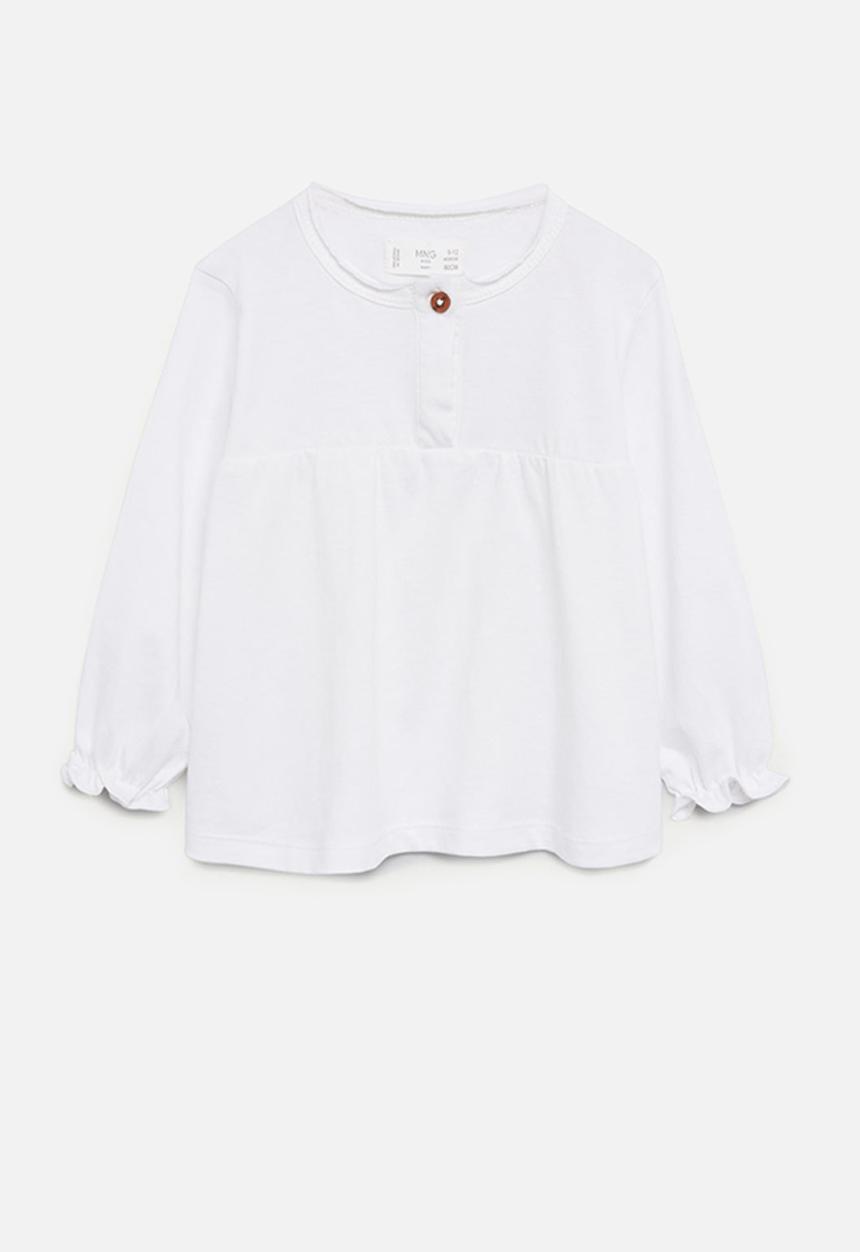 MANGO - Brillo long sleeve tee - natural