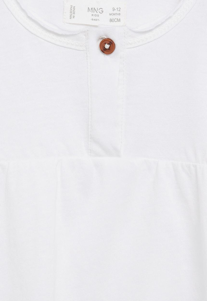 MANGO - Brillo long sleeve tee - natural