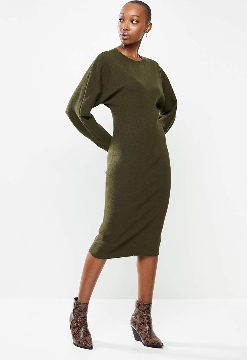 MANGO - Dress skins - khaki 