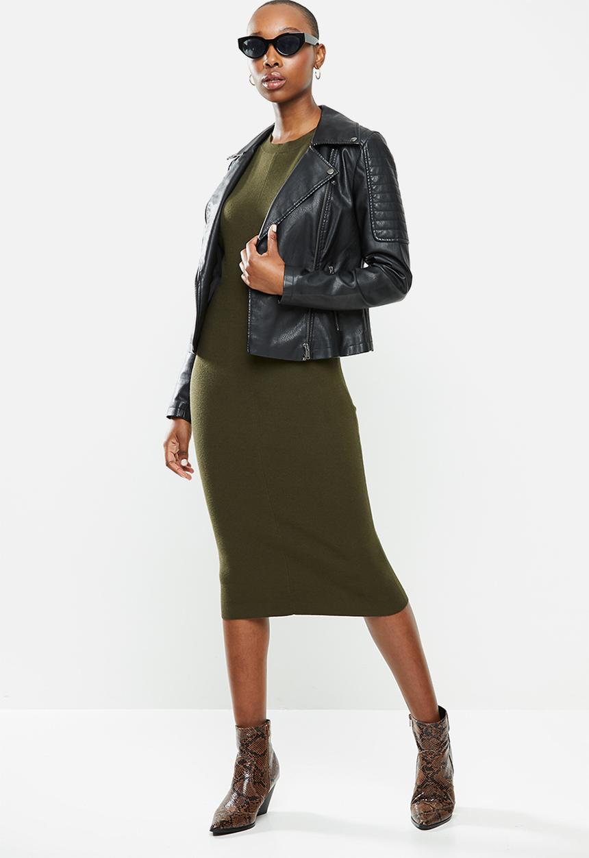 MANGO - Dress skins - khaki 