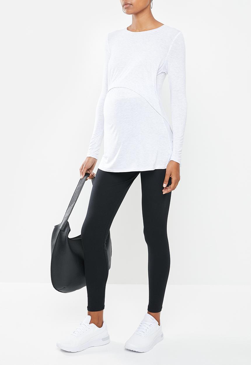 Cotton On - Maternity 2 in 1 long sleeve top_2 pack - black & grey 
