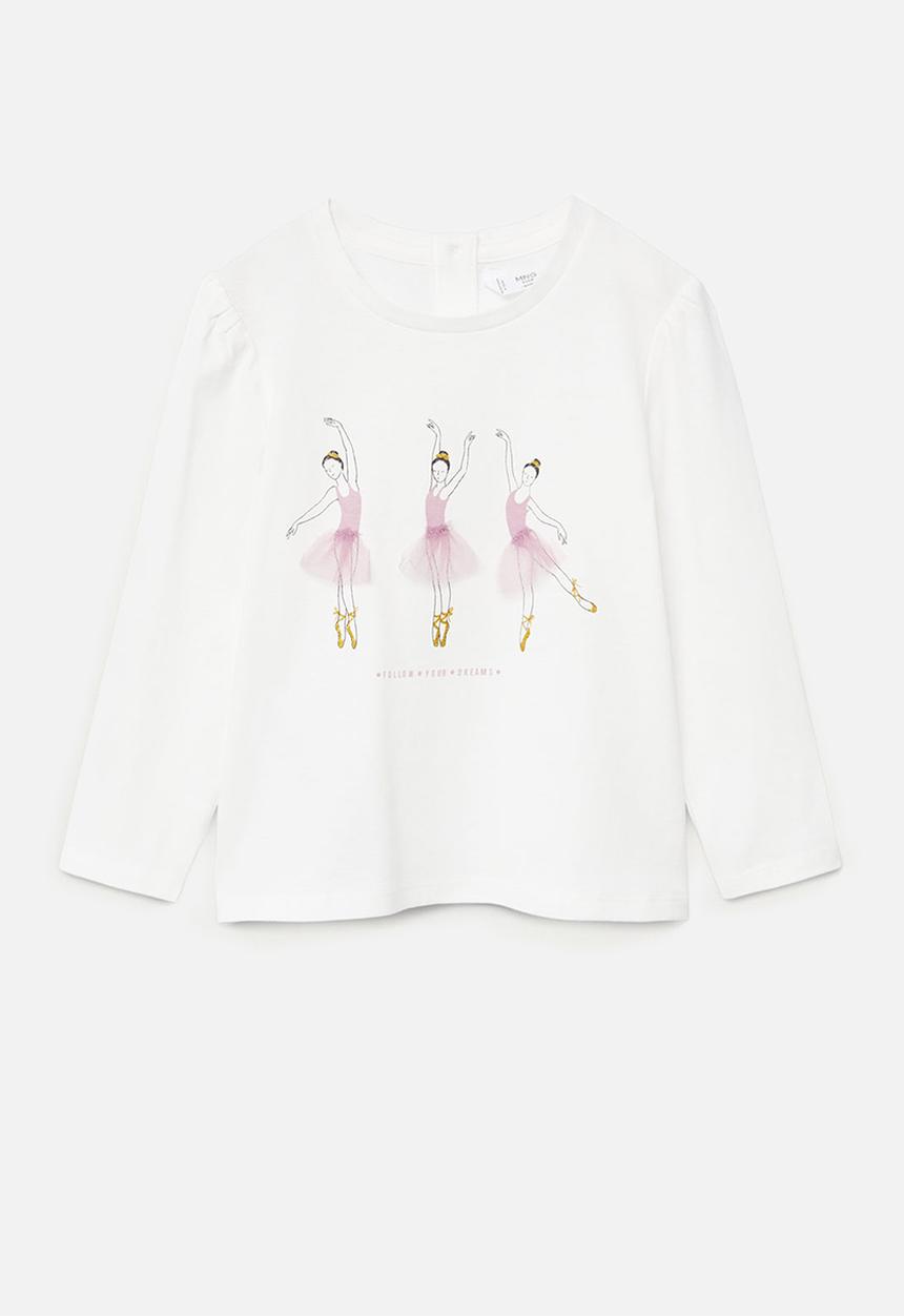 MANGO - Ballet long sleeve tee - natural