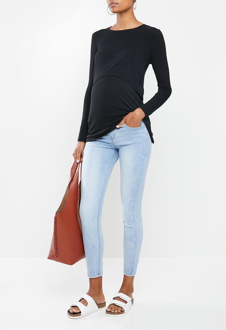 Cotton On - Maternity super stretch jeans under belly - blue