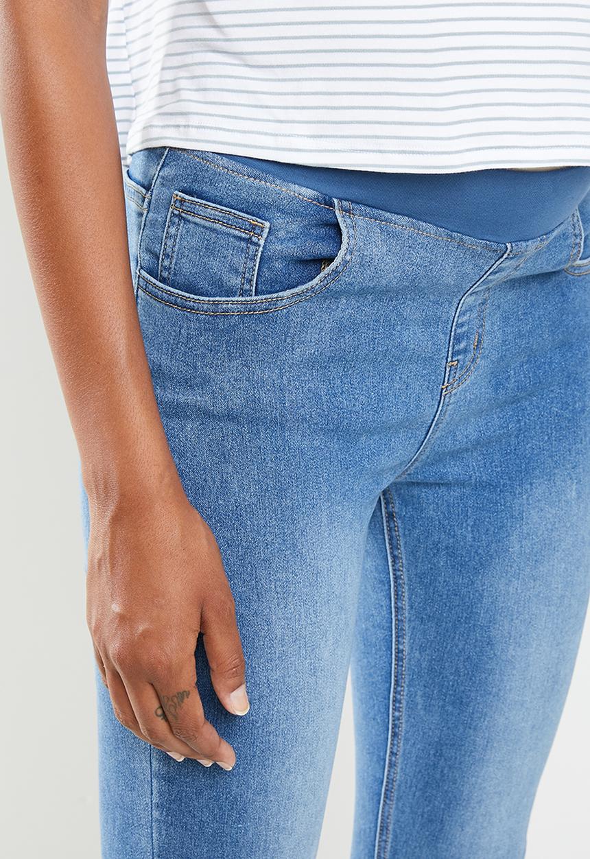 Cotton On - Maternity super stretch jeans under belly - blue
