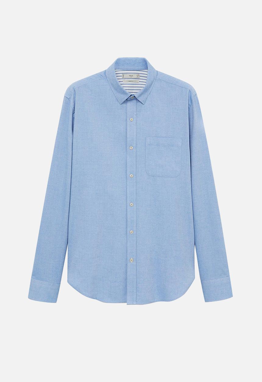 MANGO - Twill shirt - blue