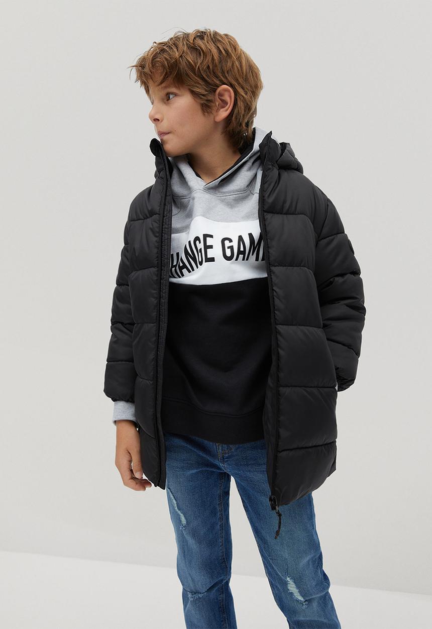MANGO - Amerlong anorak - black