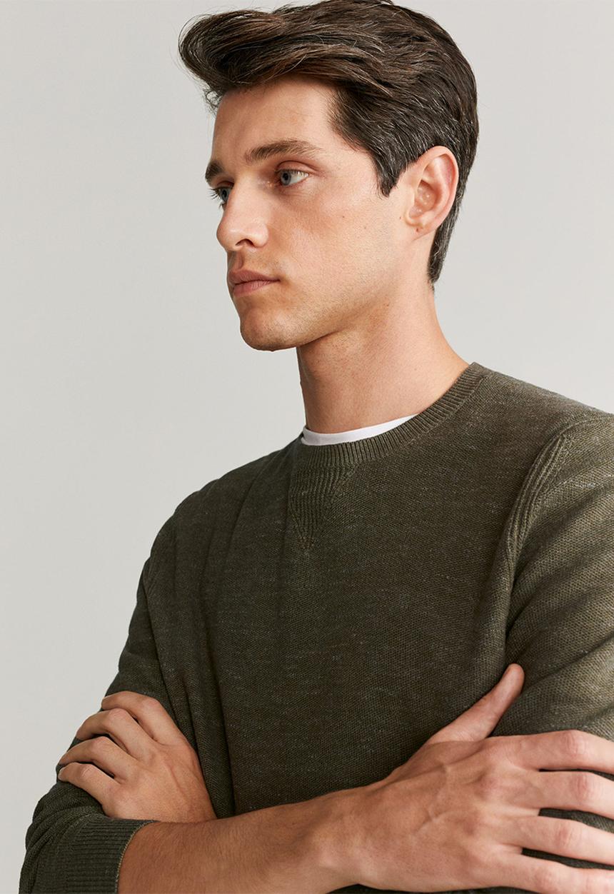 MANGO - Antigua sweater - khaki