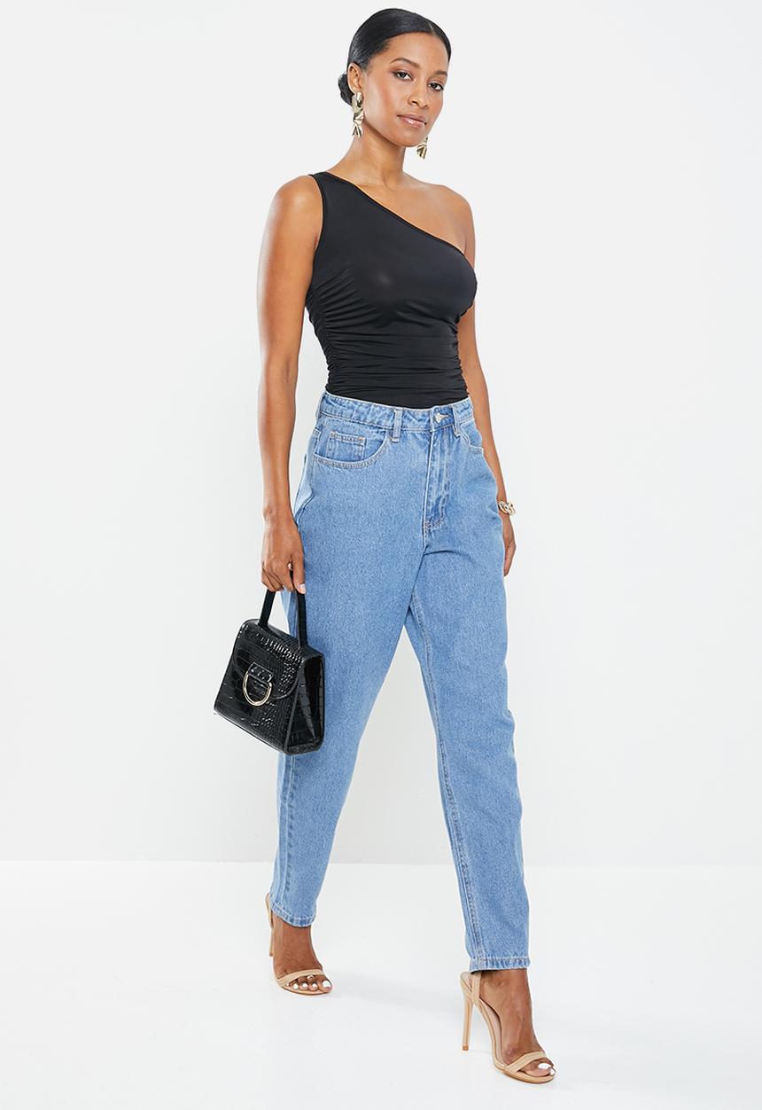Missguided - Petite seam free ruched bust top - black