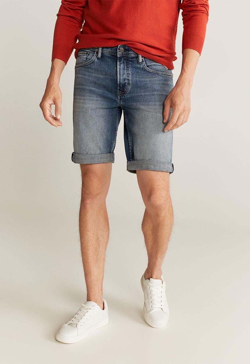 MANGO - Rock bermuda shorts - blue