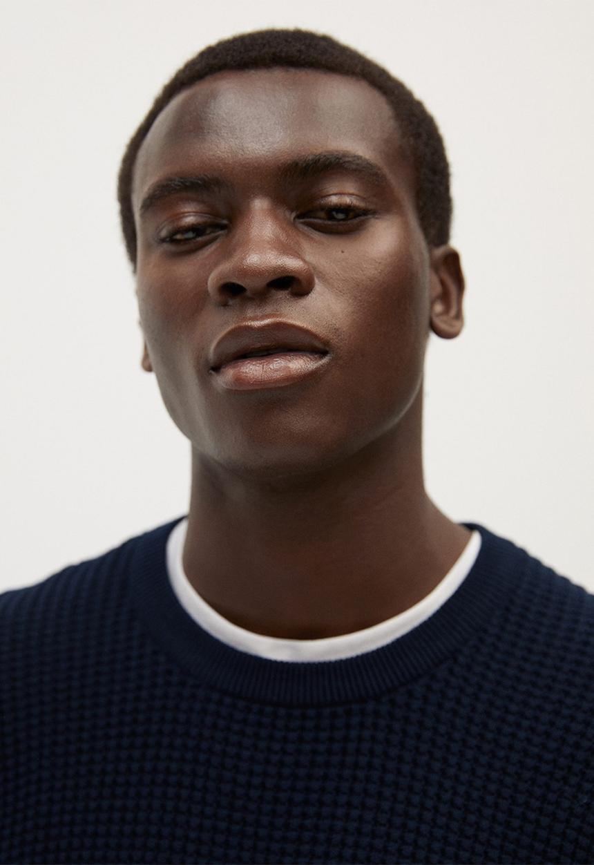 MANGO - Rose sweater - navy