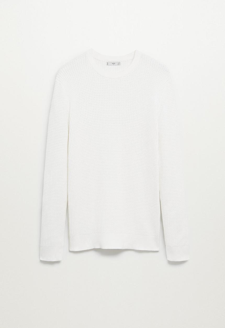 MANGO - Rose sweater - white