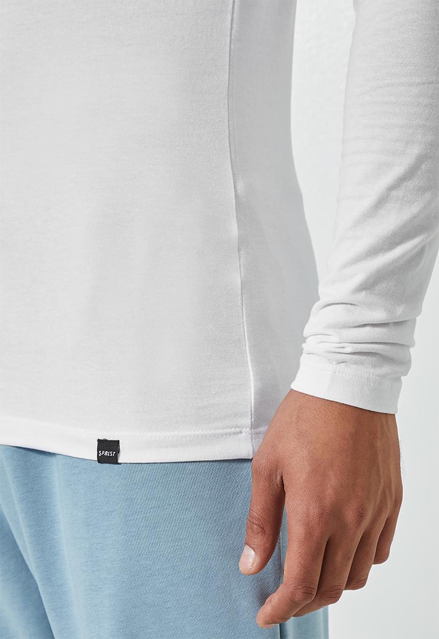 Superbalist - Brando long sleeve crew neck tee - white
