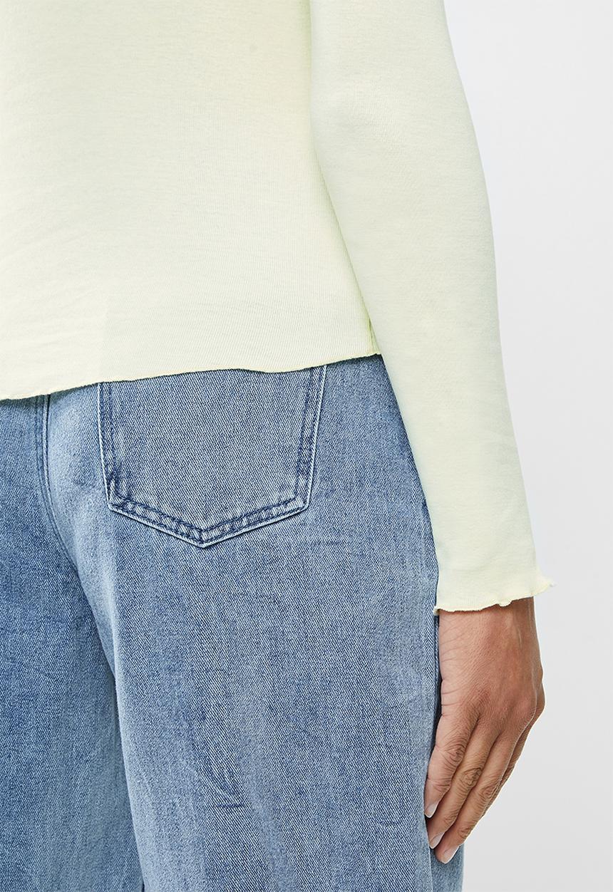 Missguided - Corset cut asymmetric long sleeve top - aqua