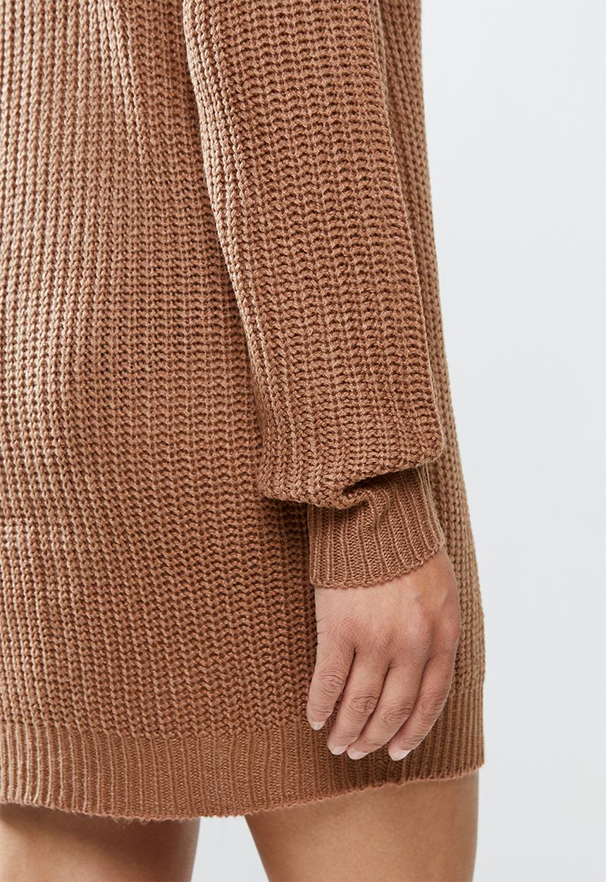 Missguided - Roll neck basic dress - mocha