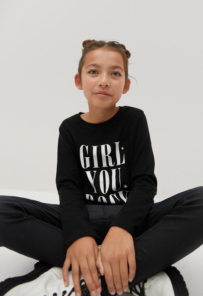 MANGO - Sheldon long sleeve tee - black