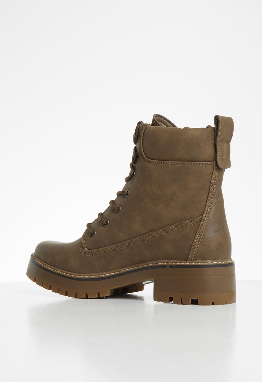 Miss Black - Fox 2 combat boot - brown