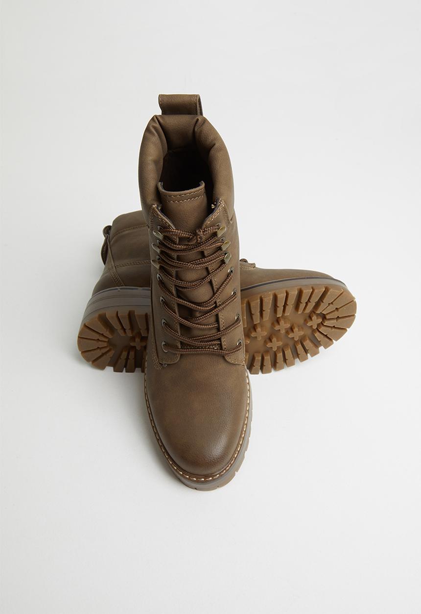 Miss Black - Fox 2 combat boot - brown