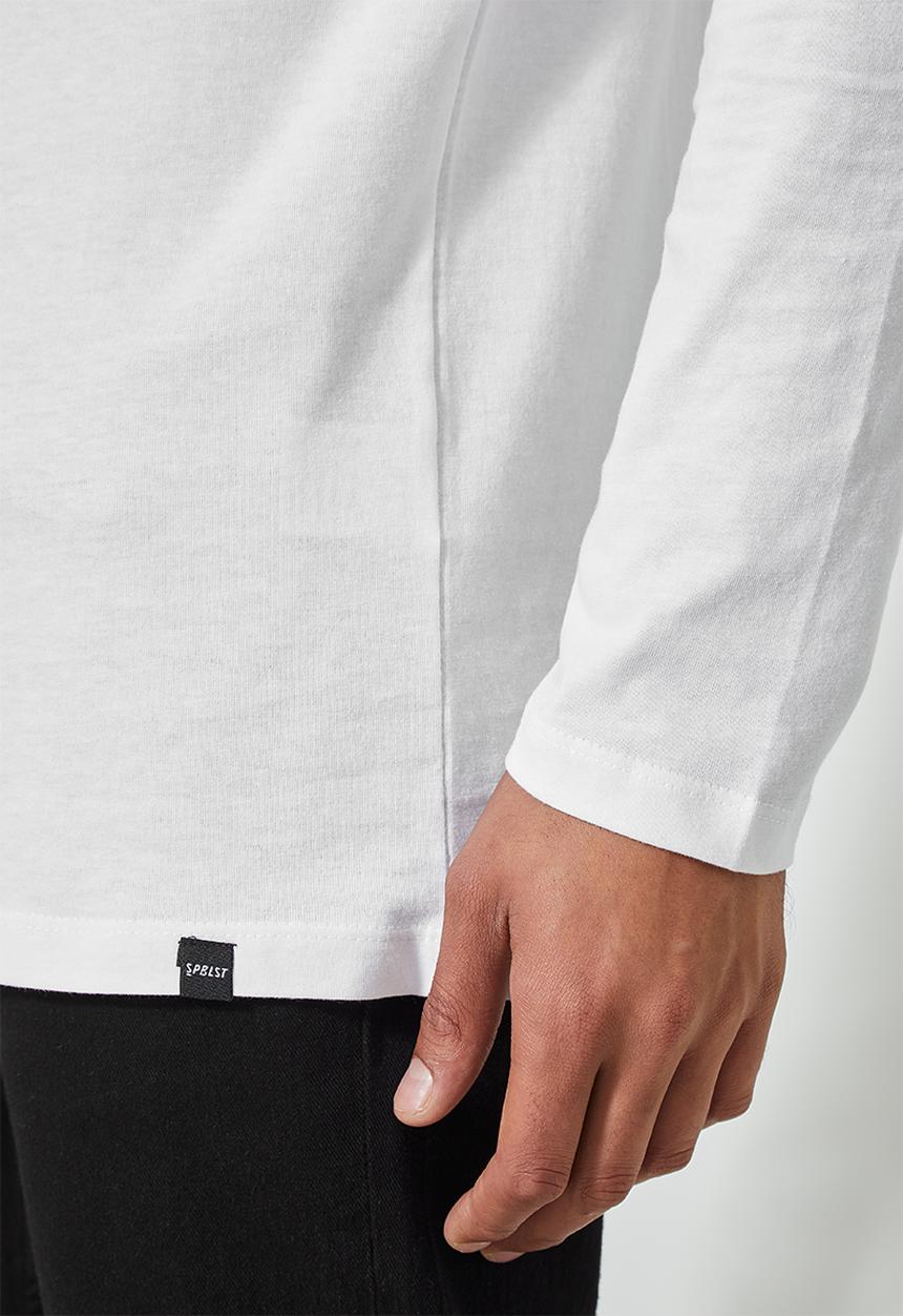 Superbalist - Nate long sleeve crew neck tee - white