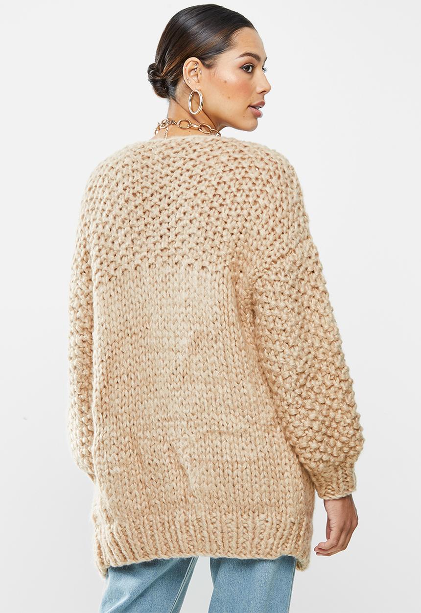 Missguided - Handknit cardigan - brown 