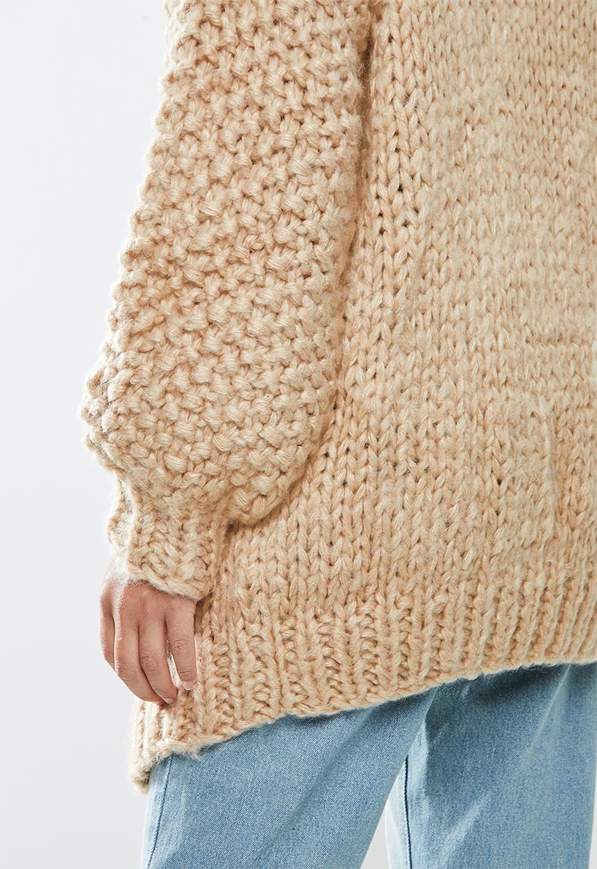 Missguided - Handknit cardigan - brown 