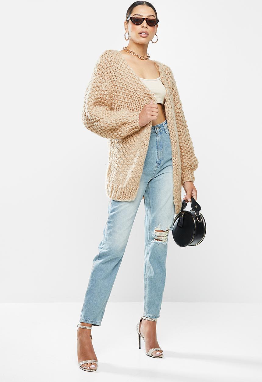 Missguided - Handknit cardigan - brown 