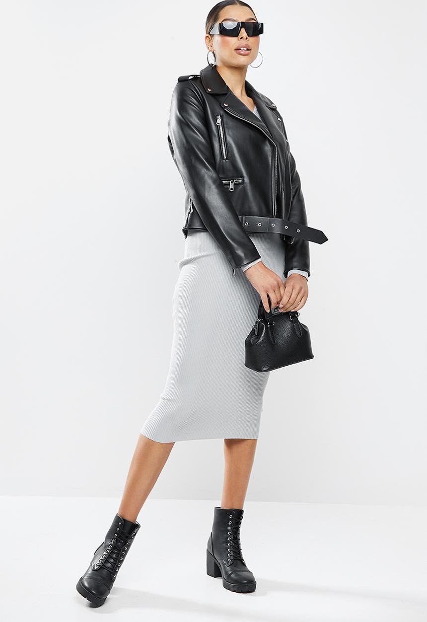 Missguided - Ultimate premium zip detail biker - black