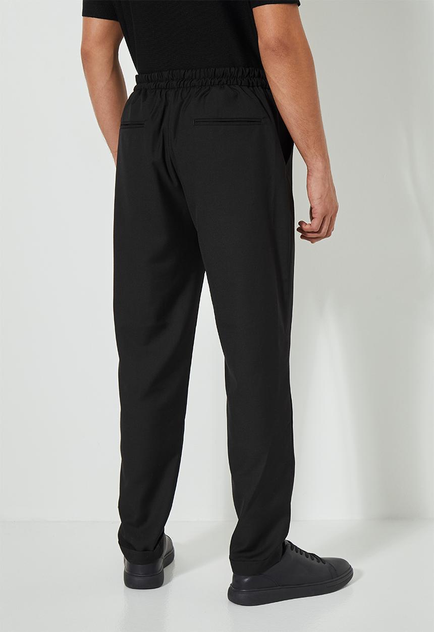 Superbalist - Deco elastic waistband tapered trousers - black