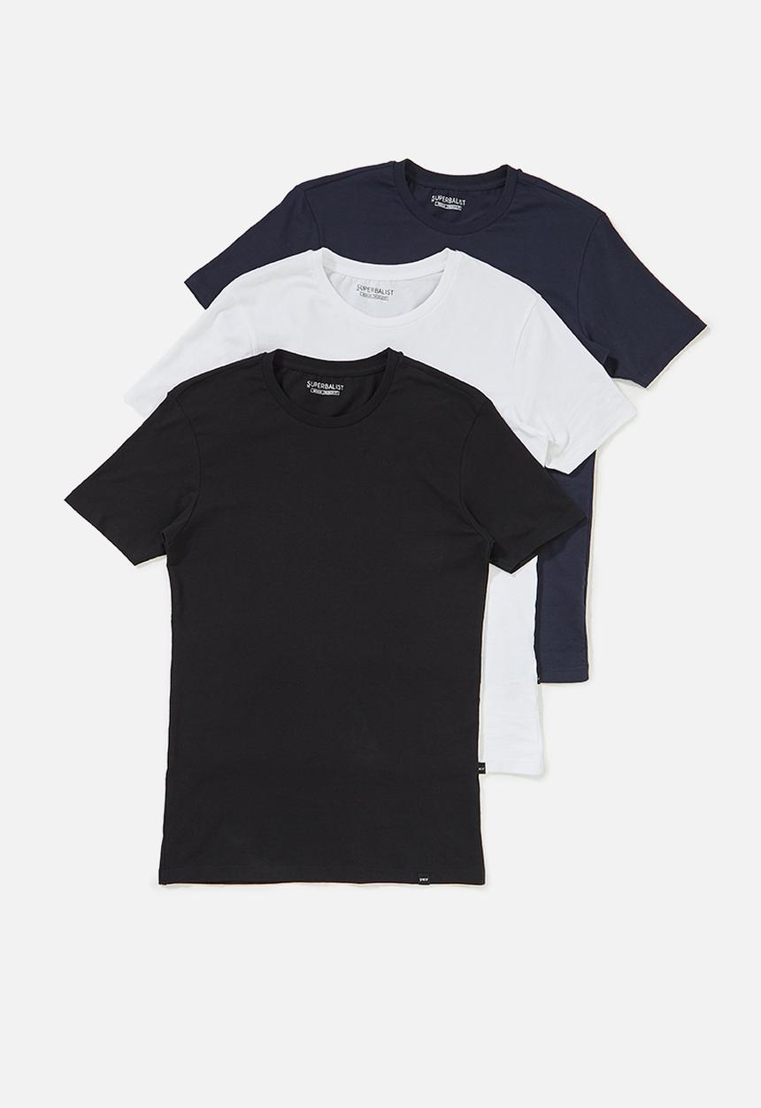 Superbalist - 3-pack Brando muscle fit crew neck tee - multi 