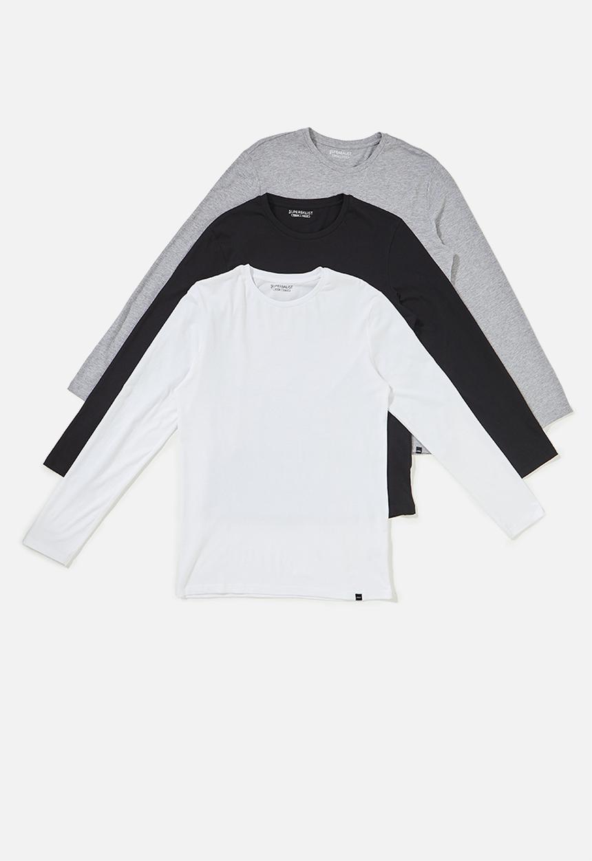 Superbalist - 3-pack nate l/s crew neck tee - multi