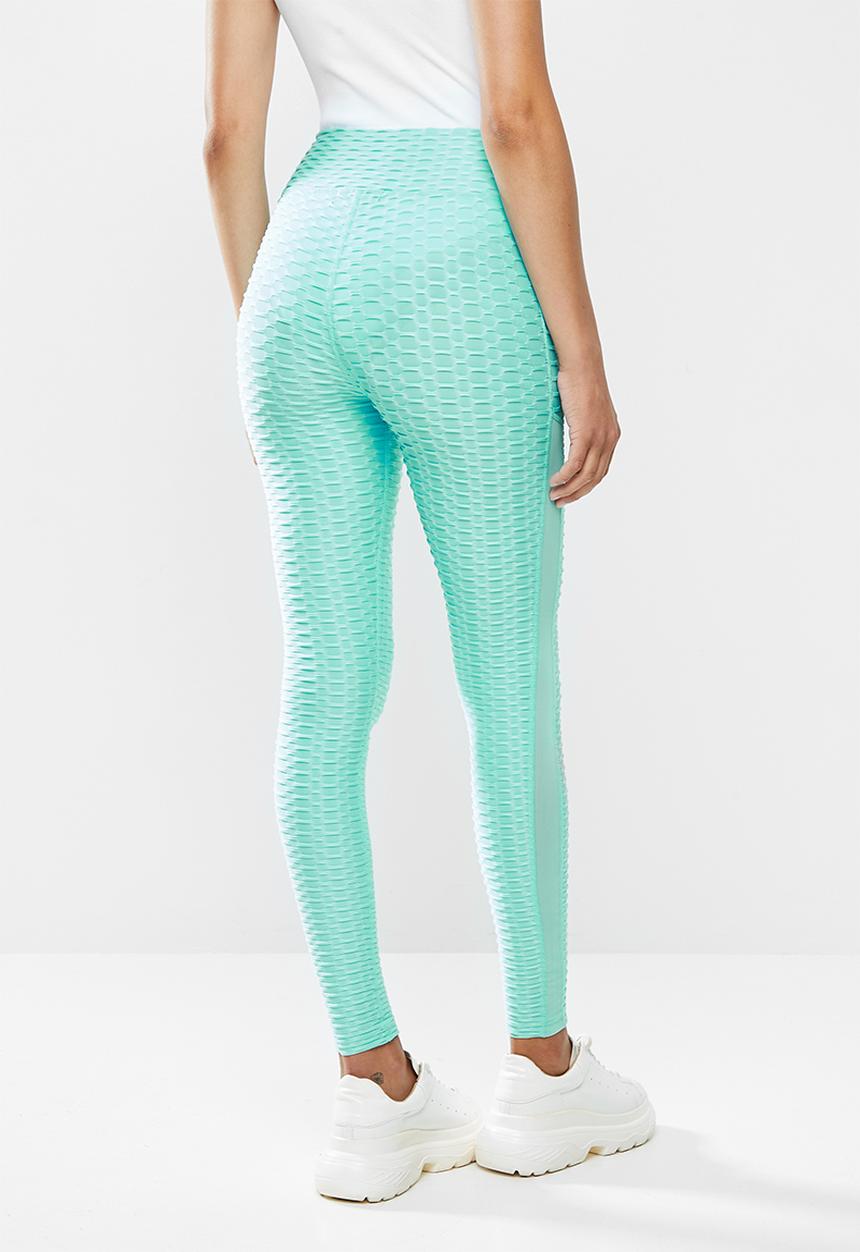Missguided - Textured cut & sew legging - blue