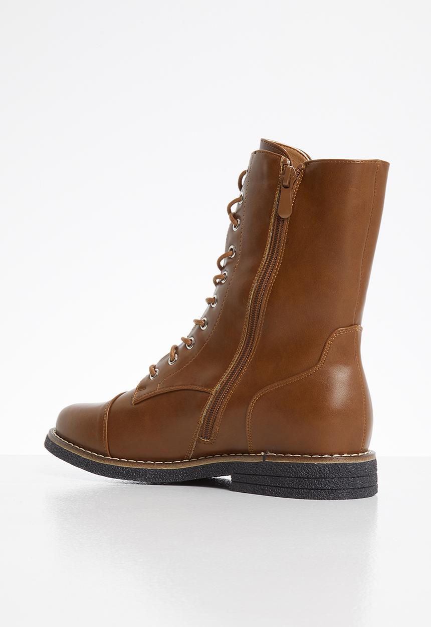 Butterfly Feet - Denny combat boot - tan