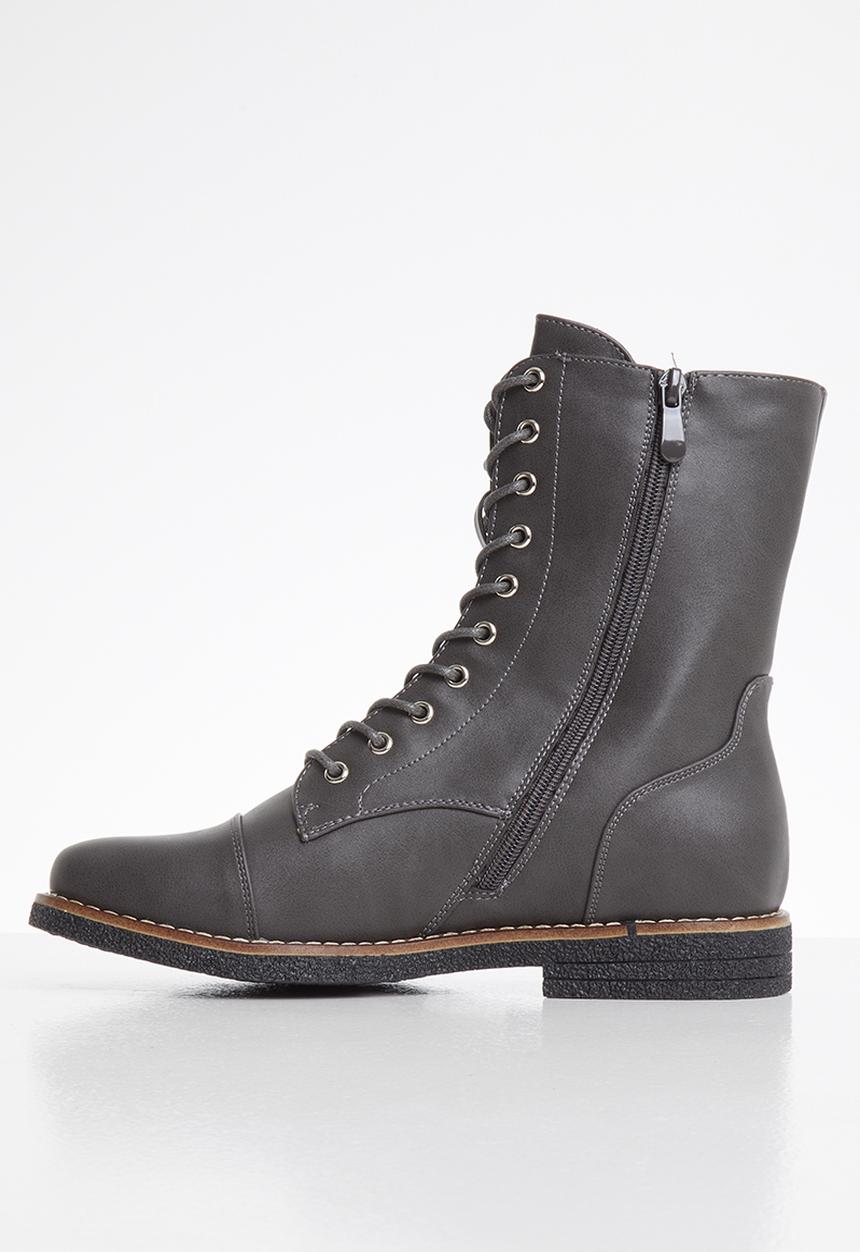 Butterfly Feet - Denny combat boot - grey