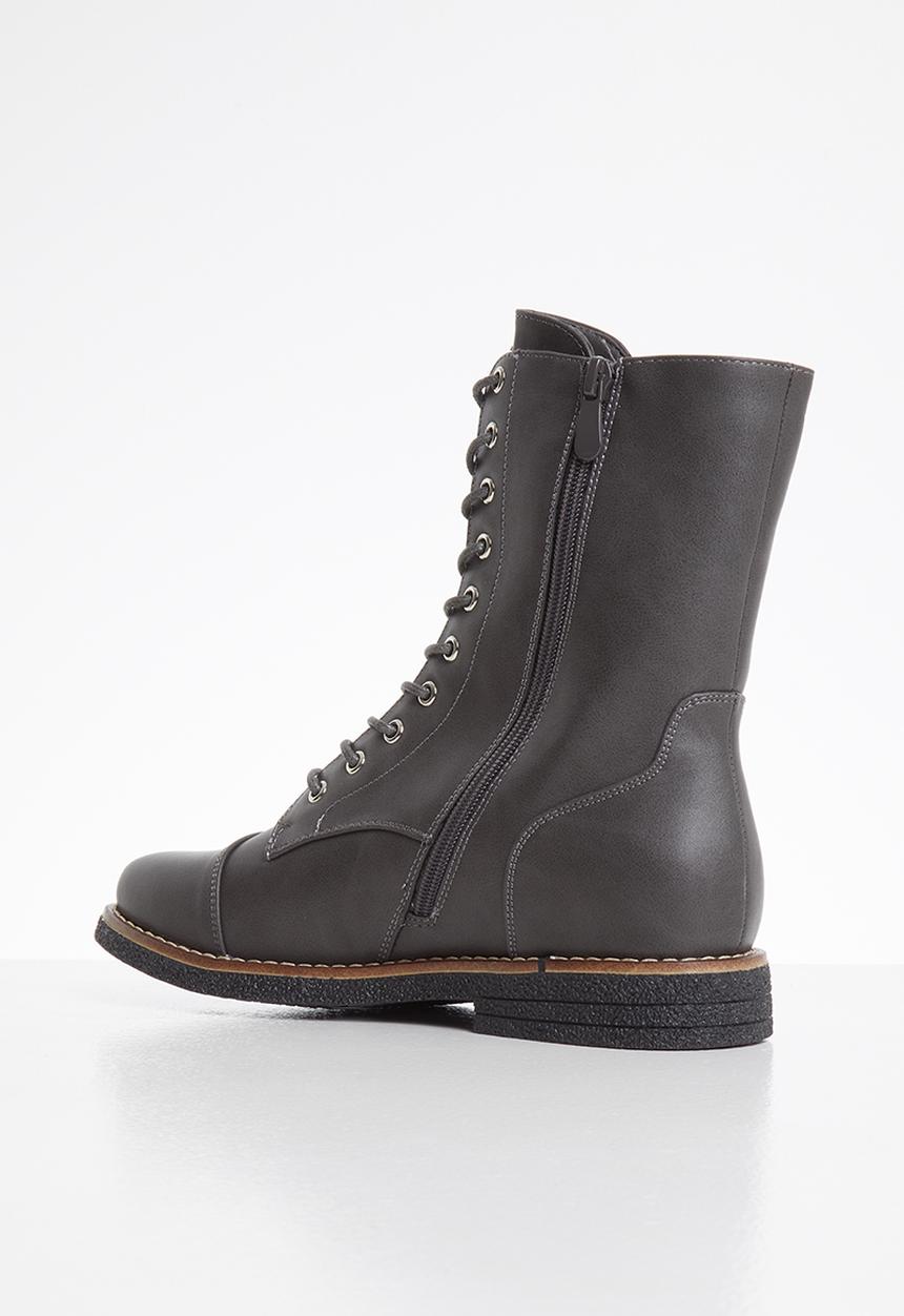 Butterfly Feet - Denny combat boot - grey