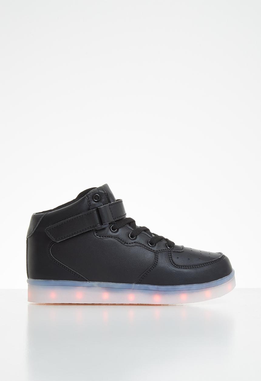 Pop Candy - Hi-top light up sneaker - black